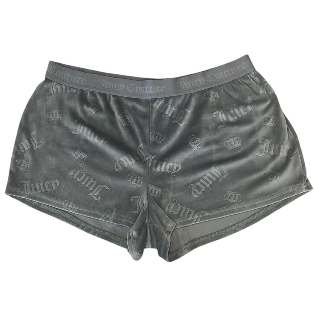 Juicy Couture Velour Logo Graphic Lounge Shorts (L)